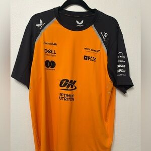 2025 McLaren Men's Orange and Black Jersey Size XL